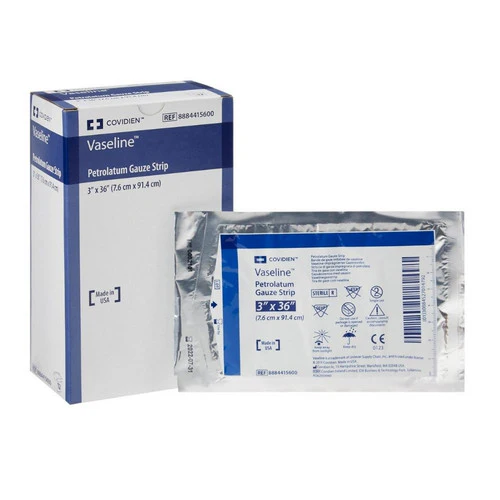 Vaseline, Petrolatum Impregnated Dressing Strip 3 X 36 Inch Sterile, Case Of 6