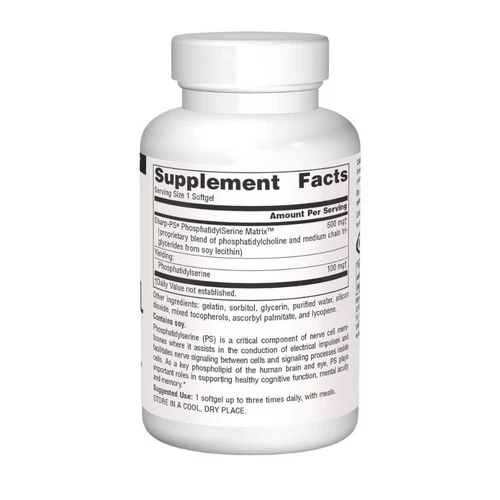Source Naturals, Phosphatidyl Serine, 500 mg, Matrix Softgel 60 Sg - Image 2