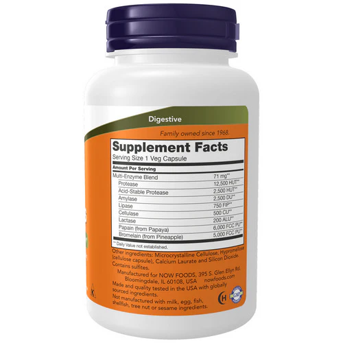 Now Foods, Plant Enzymes, 120 Vcaps - Image 2