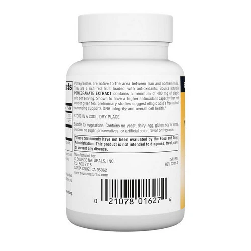 Source Naturals, Pomegranate Extract, 500mg, 60 tabs - Image 3