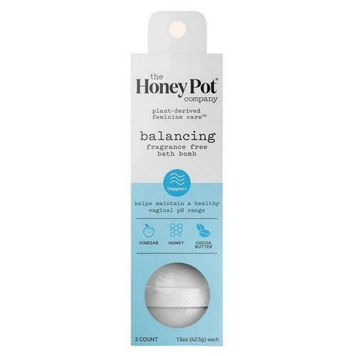 The Honey Pot, Pot Unscented Bath Bomb, 3 Count
