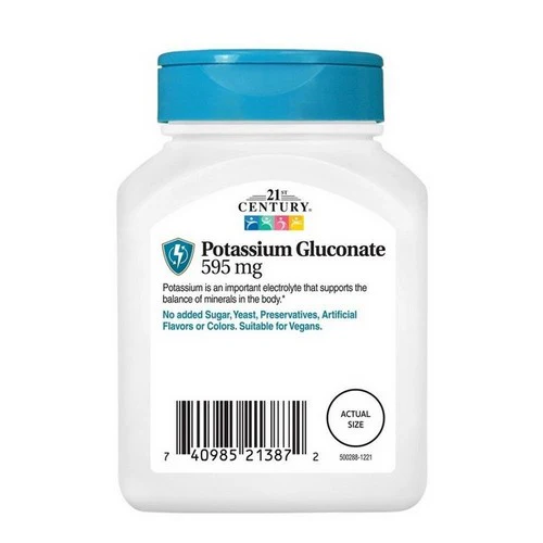 21st Century, Potassium, 595Mg, 110 Tabs - Image 2