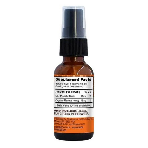 Wedderspoon, Propolis And Manuka MGO 400 Plus Throat Spray, 1 Oz - Image 3