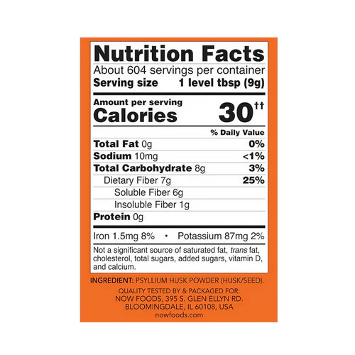 Now Foods, Psyllium Husk Powder, 12 lb - Image 2