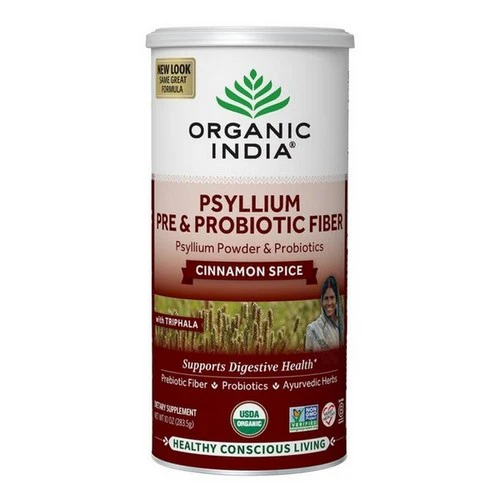 Organic India, Psyllium Pre & Probiotic Fiber Cinnamon Spice, 10 Oz