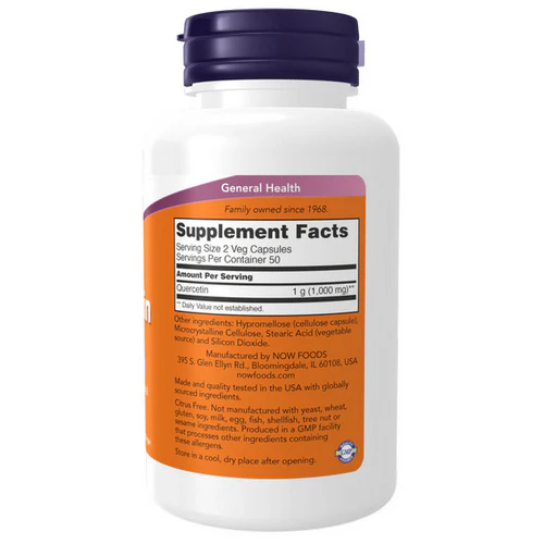 Now Foods, Quercetin, 500 Mg, 100 Veg Caps - Image 2