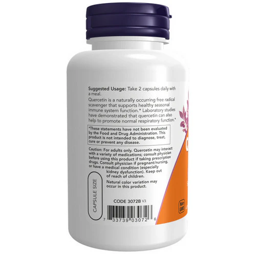 Now Foods, Quercetin, 500 Mg, 100 Veg Caps - Image 3