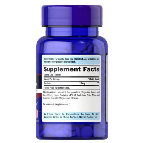 Puritan's Pride, Quick Dissolve Melatonin, 10 mg, 90 Tablets - Image 2