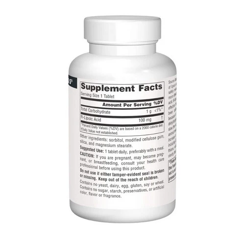 Source Naturals, R-Lipoic Acid, 100 MG, 120 Tabs - Image 2