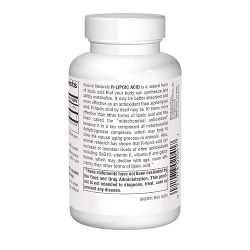 Source Naturals, R-Lipoic Acid, 100 MG, 120 Tabs - Image 3