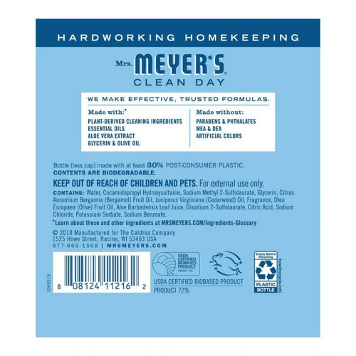 Mrs. Meyers Clean Day, Rain Water Hand Soap Refill, 33 Oz - Image 2