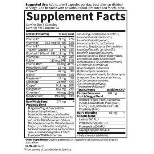 Garden of Life, RAW Probiotics Women, 50 & Wiser 90 caps - Image 2