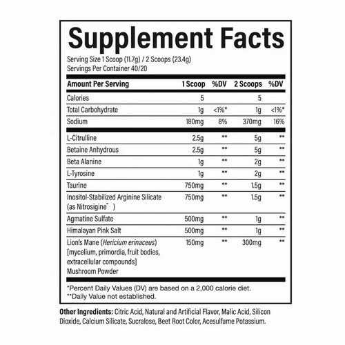 Raw Nutrition, Raw Pump Raspberry Lemonade, 492 Grams - Image 2