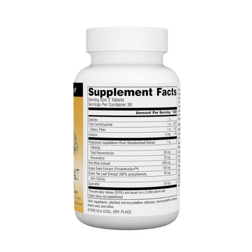 Source Naturals, Red Wine Extract, W/resveratrol Tabs 60 Tabs - Image 2