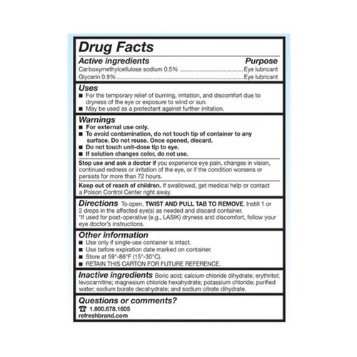 Refresh, Optive Lubricant Eye Drops Single-Use Containers, Count of 30 - Image 2