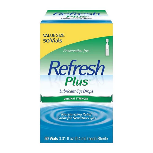 Refresh, Plus Lubricant Eye Drops Single-Use Containers, Count of 50