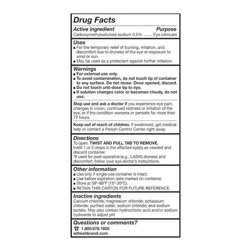 Refresh, Plus Lubricant Eye Drops Single-Use Containers, Count of 50 - Image 2