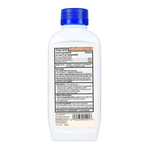Foster And Thrive, Regular Strength Antacid And Antigas Alumina Magnesia And Simethicone Oral Suspension Mint, 12 Oz - Image 2