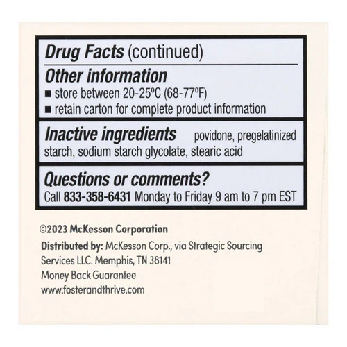 Foster And Thrive, Regular Strength Pain Relief Acetaminophen, 325 Mg, 100 Tabs - Image 2