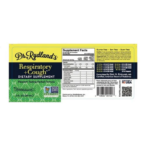 Dr. Rydland's, Respiratory Cough Herbal Formula, 2 Oz - Image 2