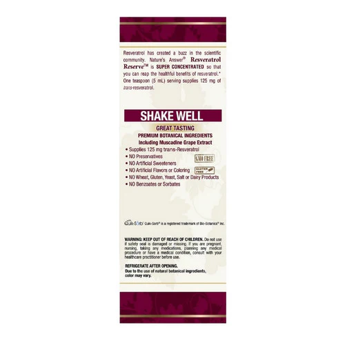 Nature's Answer, Resveratrol Reserve Liquid, 5 oz - Image 3