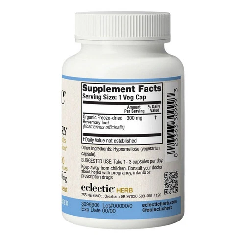 Eclectic Herb, Rosemary, 300 mg, 90 vcaps - Image 3