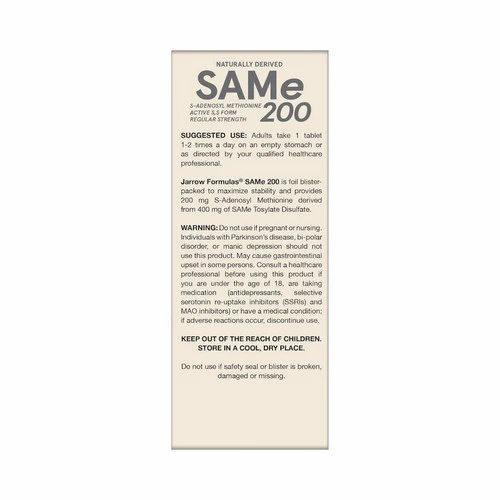 Jarrow Formulas, SAM-e, 200 mg, 60 Tabs - Image 4