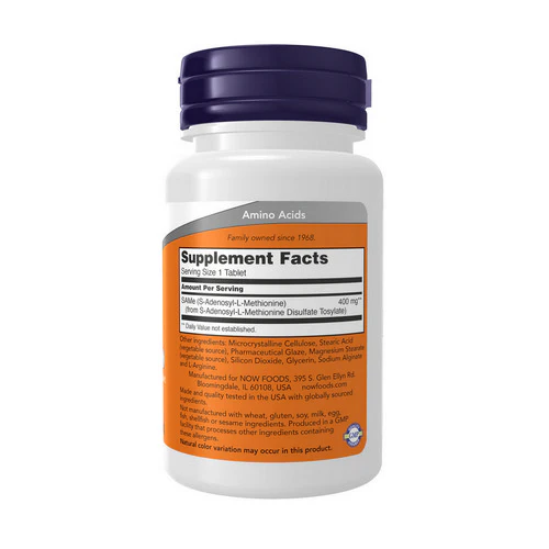 Now Foods, Sam-E, 400 mg, 30 Tabs - Image 2