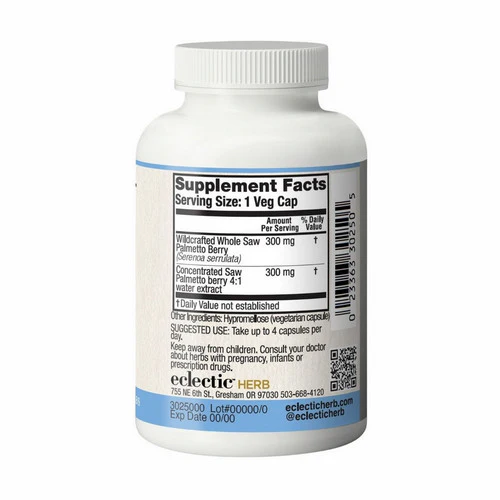 Eclectic Herb, Saw Palmetto, 600 Mg, 240 Caps - Image 2