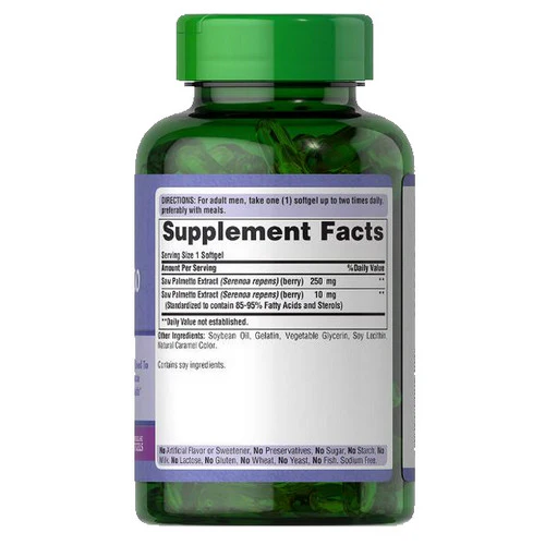 Puritan's Pride, Saw Palmetto Extract, 180 Softgels - Image 2