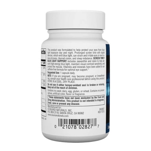 Source Naturals, Screen Time Blue Light Support, 30 Vegi Caps - Image 3