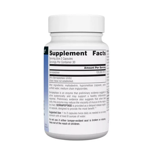 Source Naturals, Serrapeptase, 500 mg, 60 Vegicaps - Image 2
