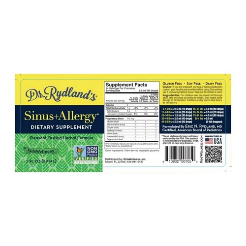 Dr. Rydland's, Sinus Allergy Herbal Formula, 2 Oz - Image 2
