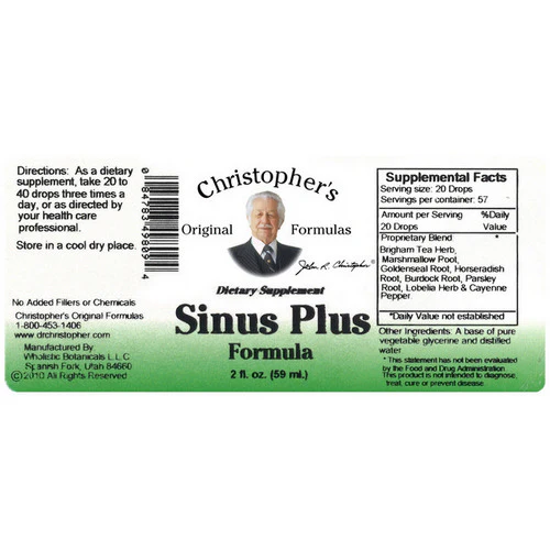 Dr. Christophers Formulas, Sinus Plus Extract, 2 OZ - Image 2