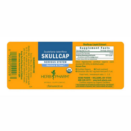 Herb Pharm, Skullcap, 1 oz - Image 2