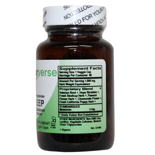 Sleep With Valerian And Melatonin Liquid Capsules 60 VegCaps by Naturverse - Image 2