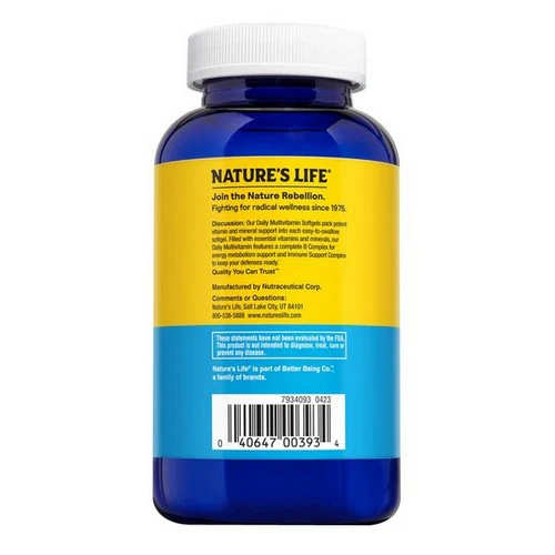 Nature's Life, Daily Multivitamin Softgels, 180 Count - Image 3