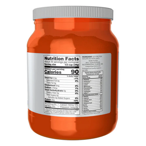 Now Foods, Soy Protein Isolate, 1.2 lbs - Image 2
