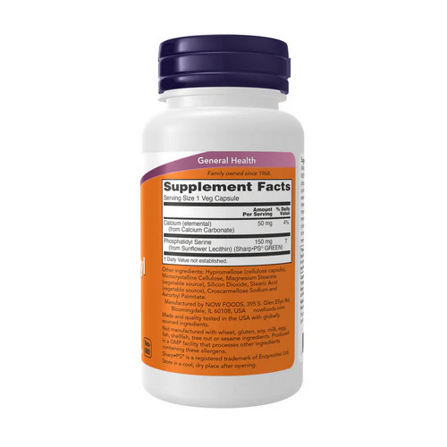 Now Foods, Soy-Free Phos Serine, 150 Mg, 60 Veg Caps - Image 2