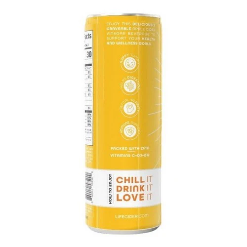Life Cider, Sparkling Apple Cider Vinegar Beverage Mango Citrus, 12 Oz (Case Of 12) - Image 2