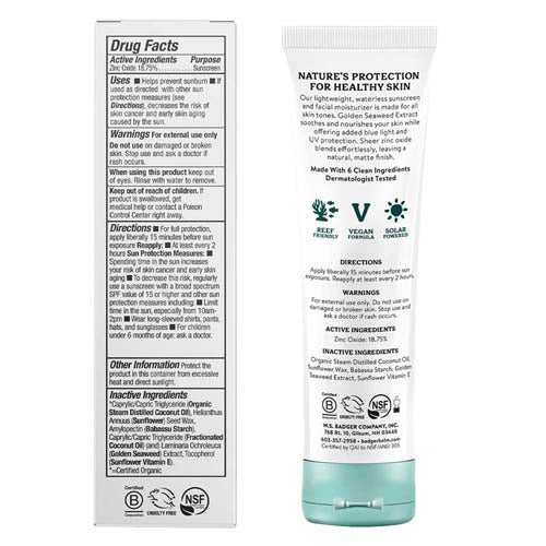 Badger Balm, SPF 30 Face Mineral Sunscreen, 1.7 Oz - Image 2