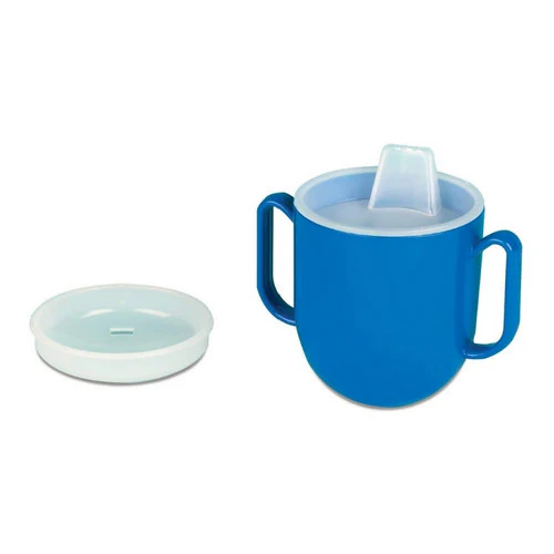 Ableware, Spillproof Drinking Cup Ableware  6.5 oz. Blue Plastic Reusable, 6.5 Oz