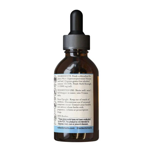 Eclectic Herb, St. John' s Wort, 2 Oz with Alcohol - Image 2