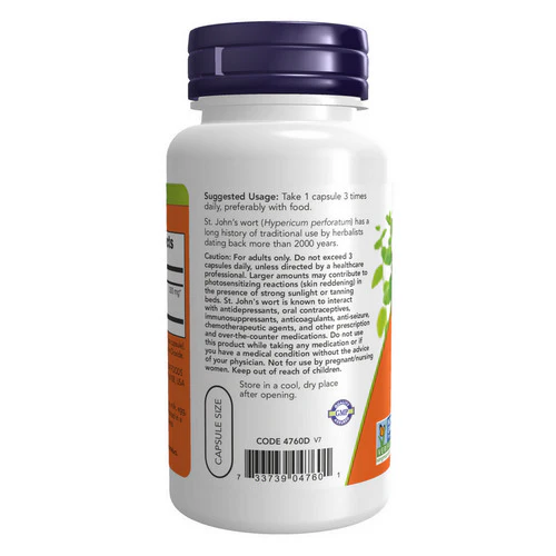 Now Foods, St. John's Wort, 300 mg, 100 Caps - Image 3