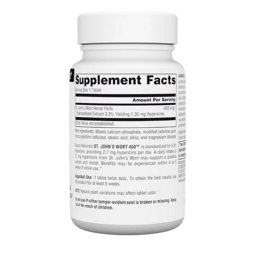 Source Naturals, St. John's Wort, 300 mg, 45 Tabs - Image 3