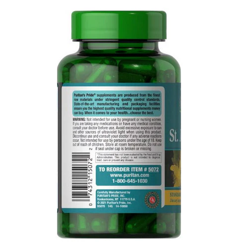 Puritan's Pride, St. John's Wort Standardized Extract, 300 mg, 200 Capsules - Image 3