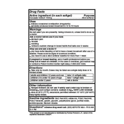 SDA Labs, Stool Softener, 100 mg, Original 100 Softgels - Image 2