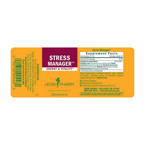 Herb Pharm, Stress Manager Compound, 1 oz - Image 2