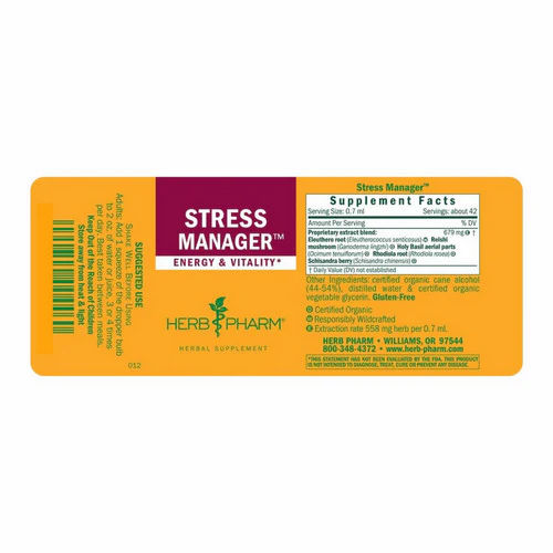 Herb Pharm, Stress Manager Compound, 4 Oz - Image 2