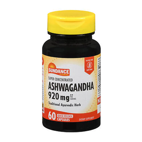 Sundance, Vitamins Super Concentrated Ashwagandha Quick Release, 60 Caps
